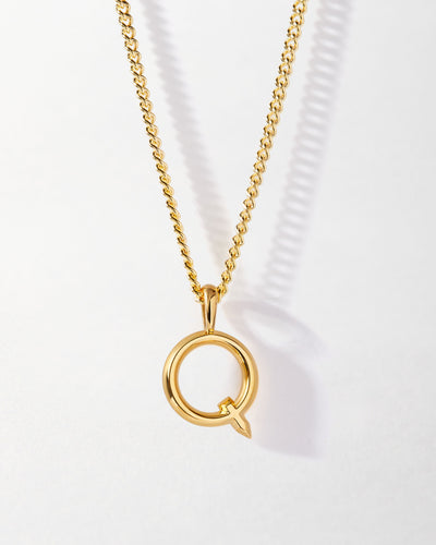Personalized Curb Chain Necklace with Initial