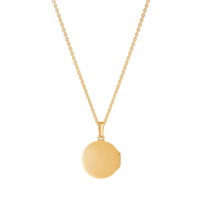 Gold Radiant Pearl Locket Necklace