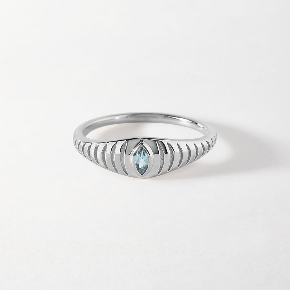 Silver Reflect Signet Ring
