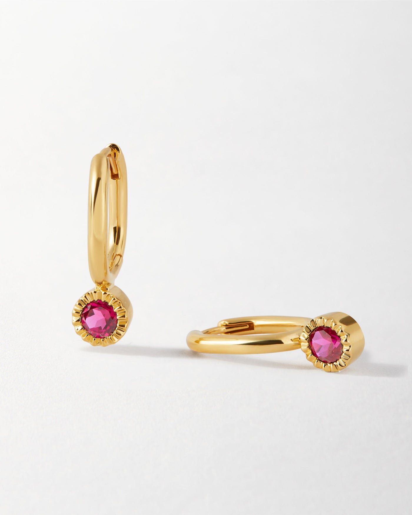 July Birthstone Ruby Drop Earrings