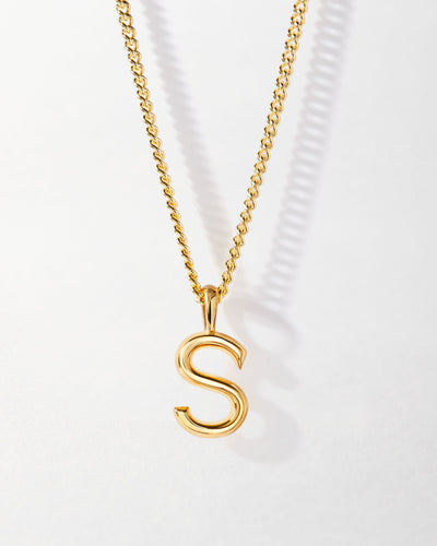 Personalized Curb Chain Necklace with Initial