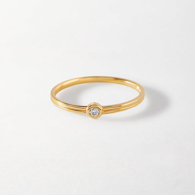 Yellow Gold Solitaire Diamond Engagement Ring