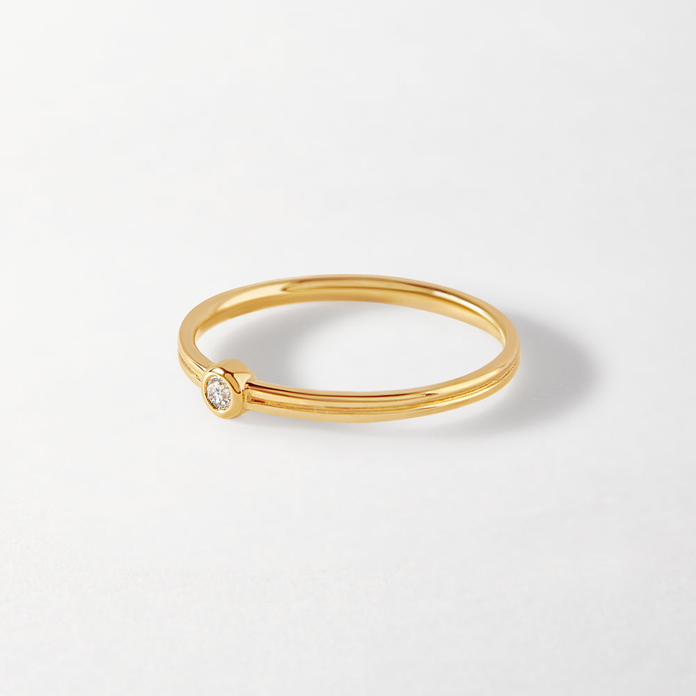 Yellow Gold Solitaire Diamond Engagement Ring