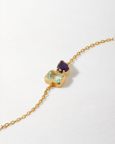 Toi Et Moi Blue Gemstone Bangle