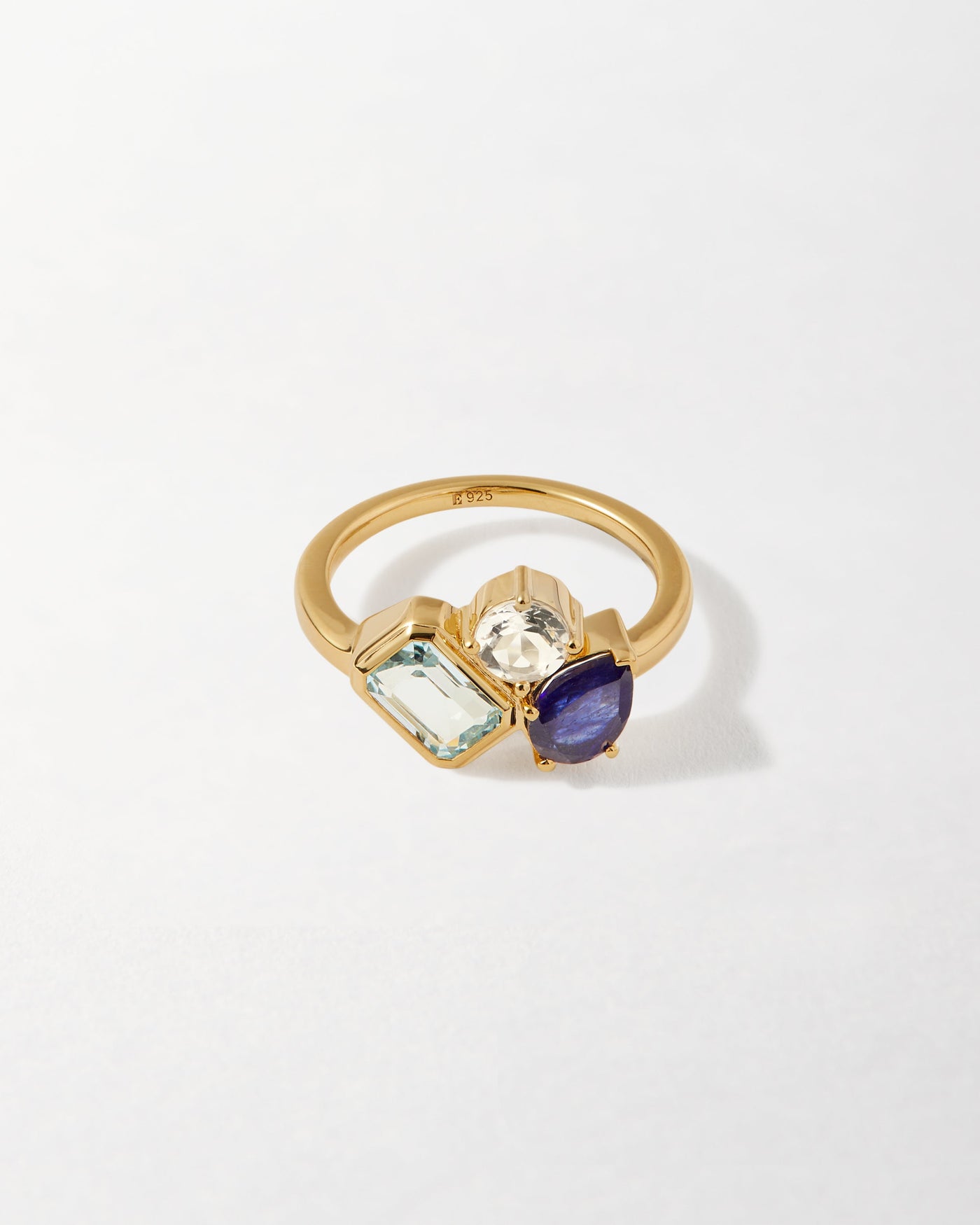 Personalized Trinity Gemstone Ring