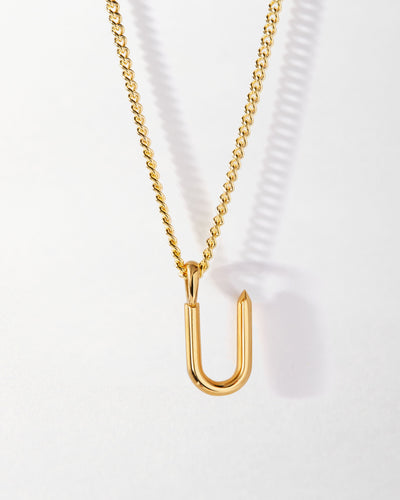 Personalized Curb Chain Necklace with Initial