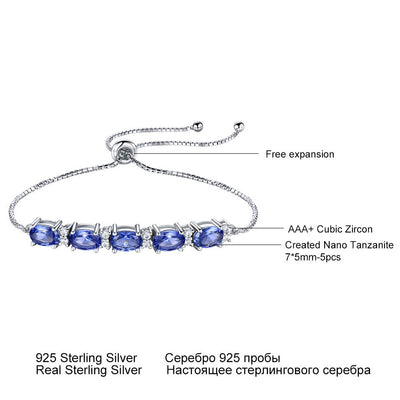 Blue Topaz Adjustable Chain Bracelet | Buy Blue Topaz Bracelet Online
