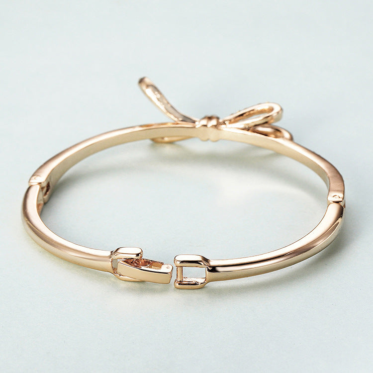 Bow Rose Gold Alloy Bracelet | Luxury Bracelets for Women