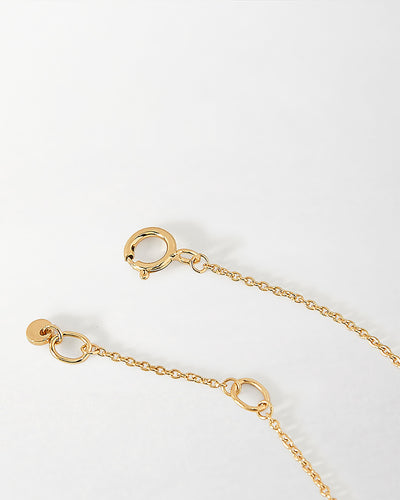 Elegant Yellow Gold Solitaire Diamond Necklace