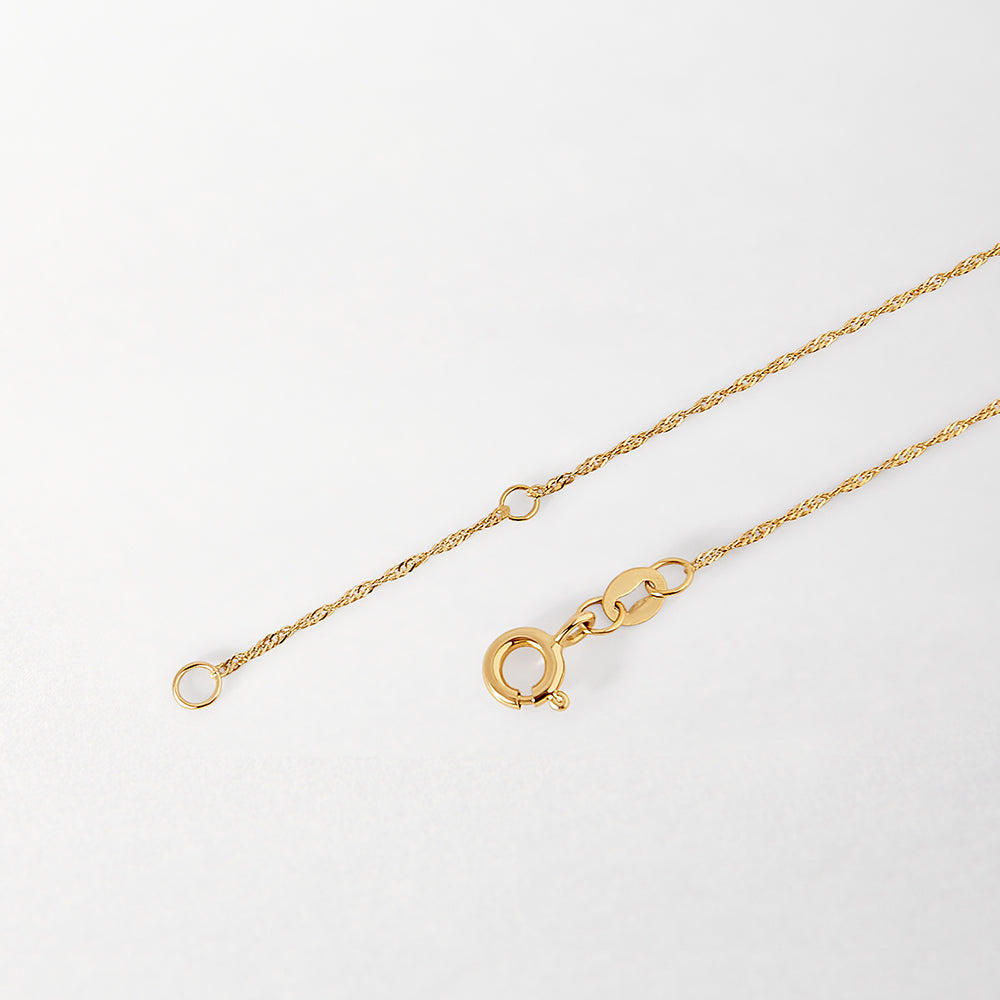Yellow Gold Solitaire Diamond Pendant Necklace