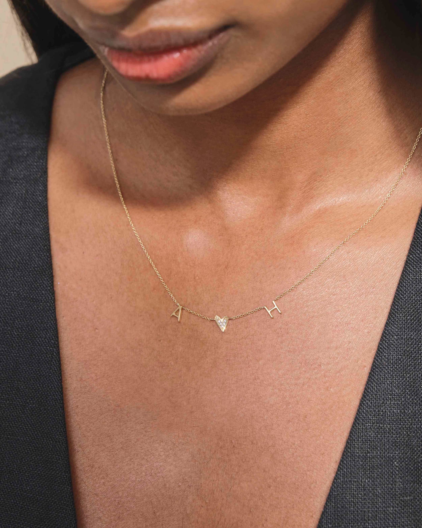 Heart-Shaped Diamond Pendant Necklace