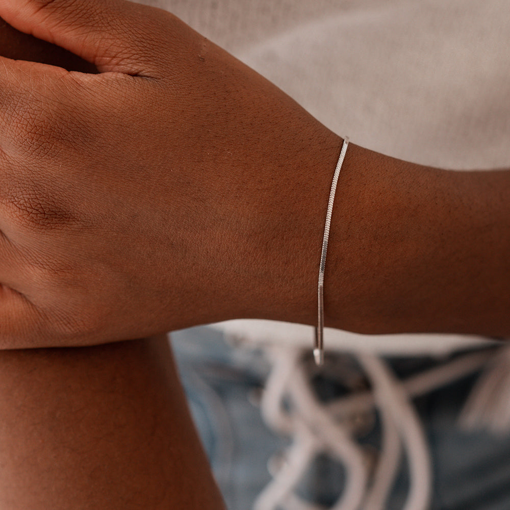 Silver Snake Chain Bracelet