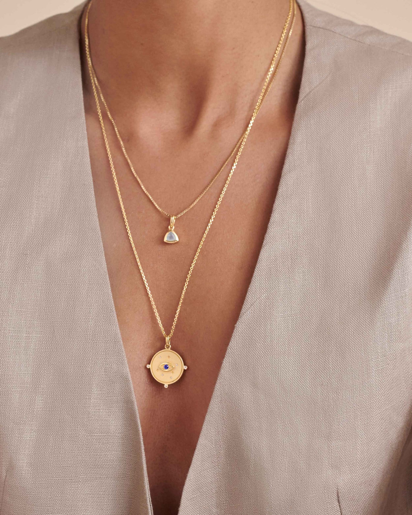 Gold Visionary Charm Necklace