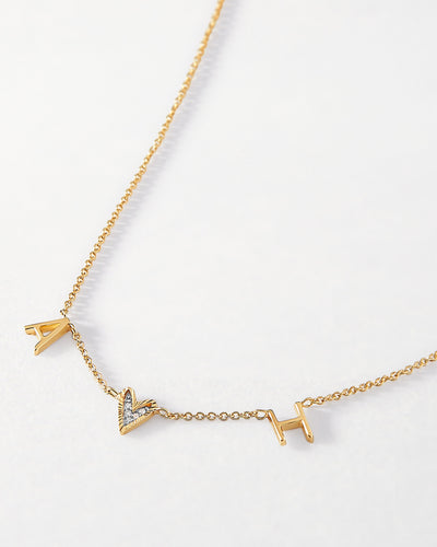 Heart-Shaped Diamond Pendant Necklace
